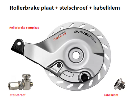 Rollerbrake plaat achterwiel