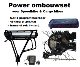 Power ombouwset voor speedbikes &amp; cargobikes
