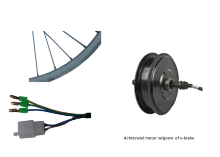 Bafang  achterwielmotor 500w, elektrische motor fiets