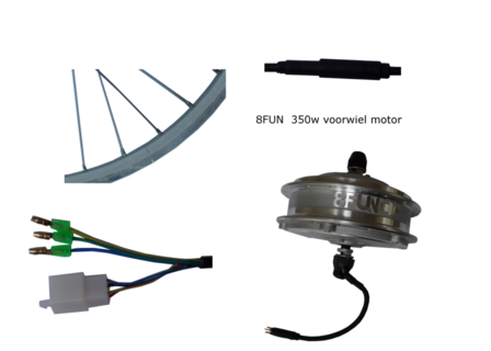 8FUN 350w voorwiel motor