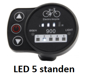 LED 5 standen display elektrische fiets