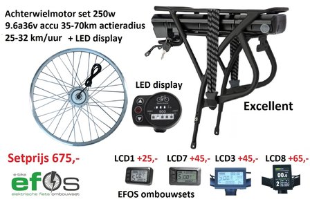 ingewikkeld Rodeo Aantrekkelijk zijn aantrekkelijk Fiets elektrisch maken Ombouwset elektrische fiets - EBIKE EFOS ombouwset  om u fiets elektrisch te maken