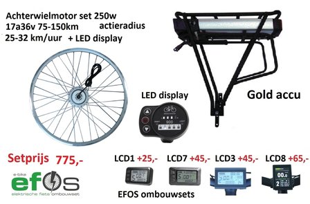Ebike kit voor fiets elektrisch te maken 200km actie radius