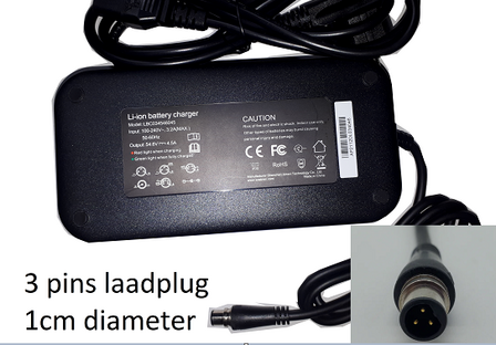 Oplader 48volt 4.5a  voor EE SPORT speed pedelec