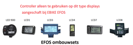 Controller alleen opEBIKE EFOS display gebruiken