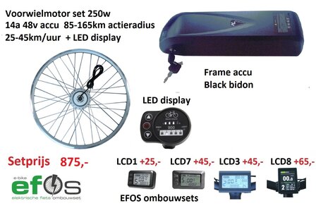 Met 48volt frame accu  voor snelheden tot 40km/uur