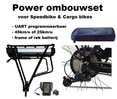 Power ombouwset voor speedbikes &amp; cargobikes