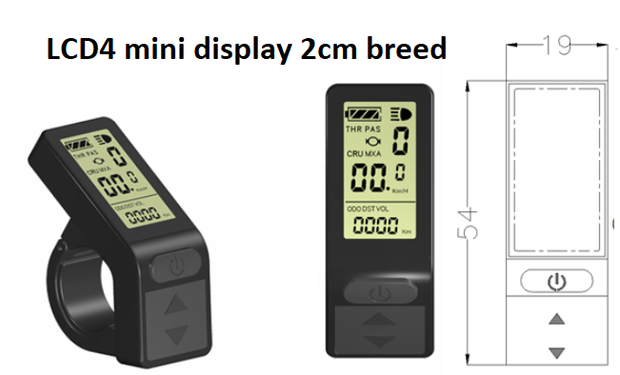 LCD4 mini display 2cm breed