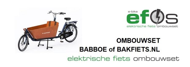 Elektrische fiets ombouwset voor een BABBOE City of Cargo Bike Long tweewielbakfiets van EBIKE EFOS
