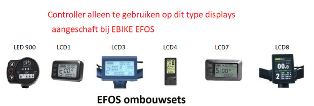 Controller alleen opEBIKE EFOS display gebruiken