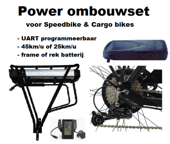 Power ombouwset voor speedbikes & cargobikes