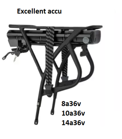 Excellent accu verkrijgbaar in 8a 10a of 14a 36v