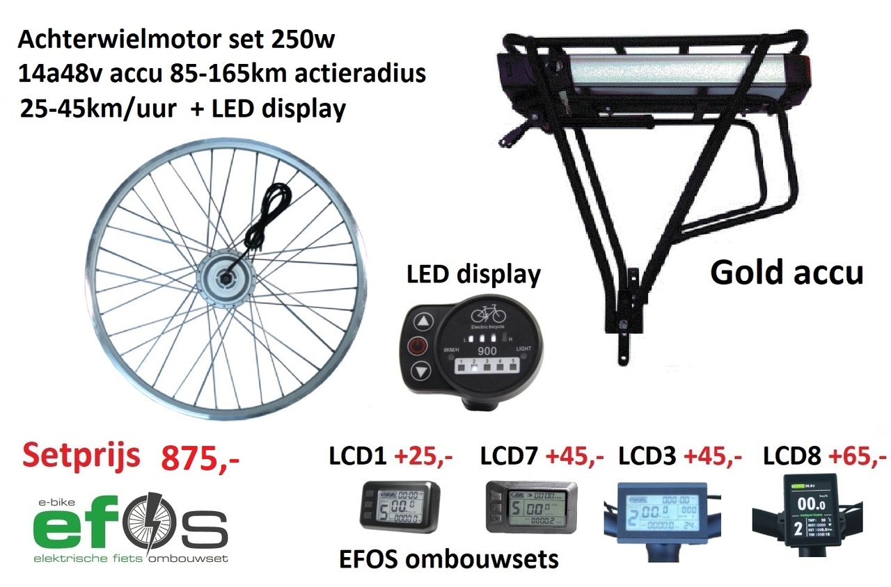 Fiets elektrisch maken elektrische fiets - EBIKE EFOS ombouwset om u fiets te maken