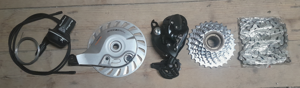 Fiets ombouwen van naafversnelling naar  derailleurversnelling