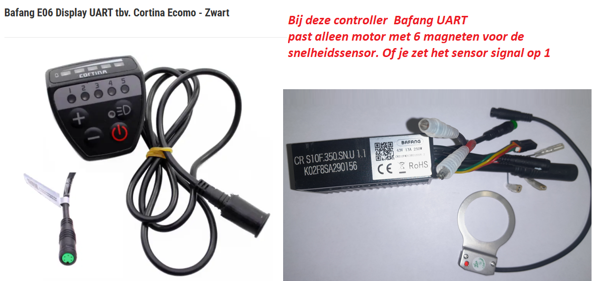 Bafang E06 display contrina ECOMO motor vervangen