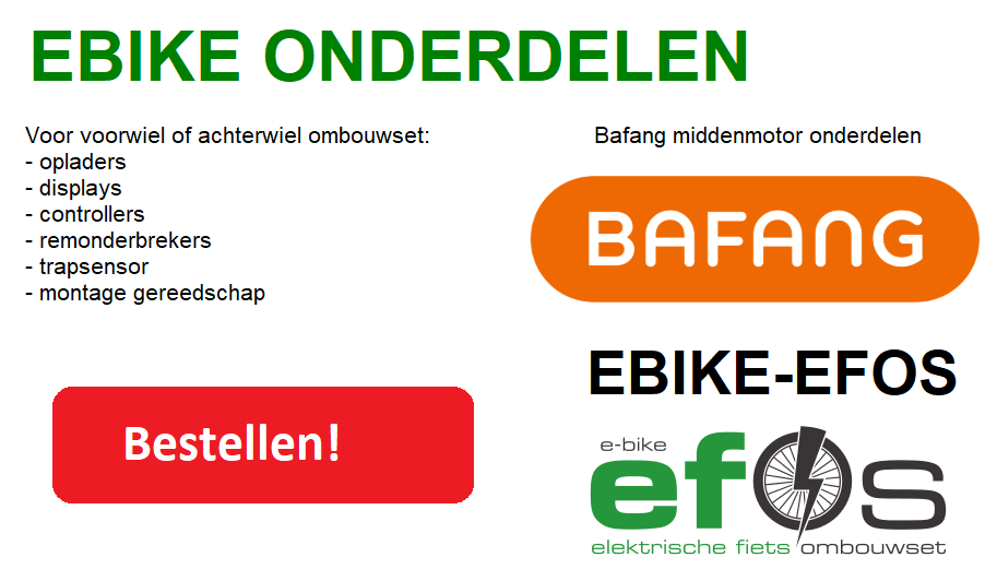 Bafang en ander ebike onderdelen bestellen