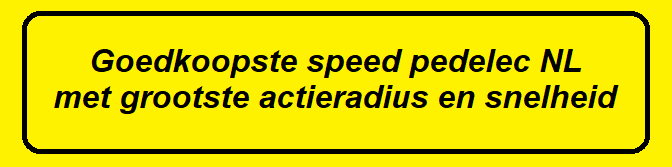 De goedkoopste speed pedelec kopen