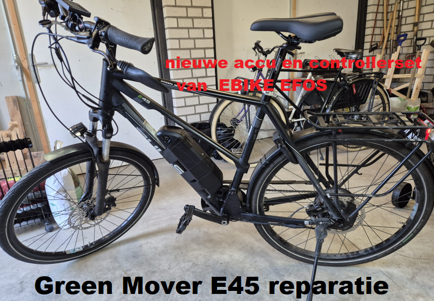 Green Mover E45 speed pedelc reparatie met onderdeln van EBIKE EFOS