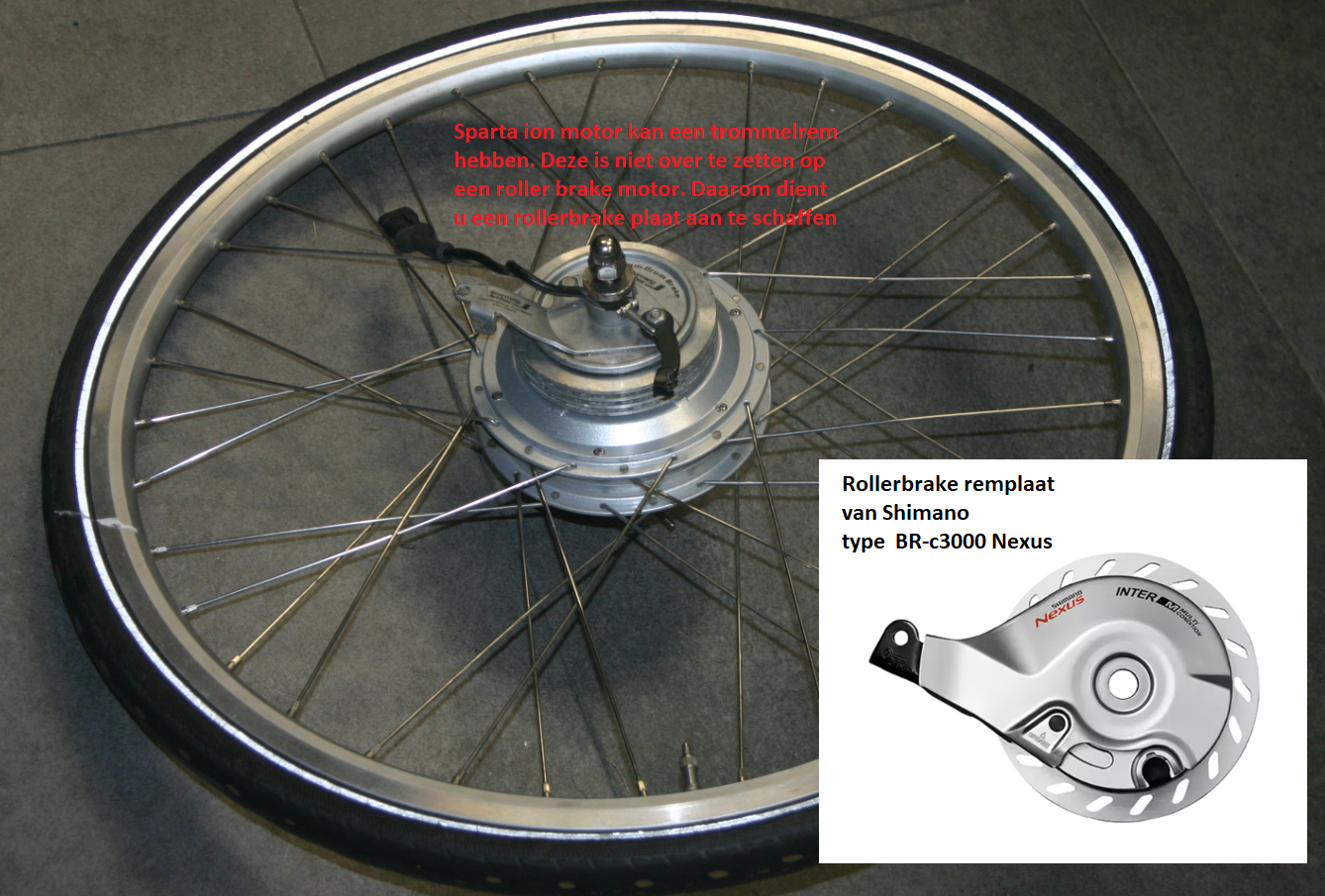 Roller brake remplaat bestellen 