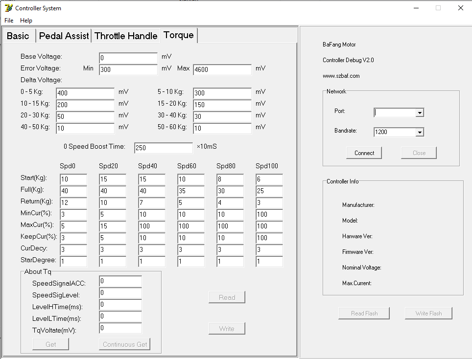 Bafang krachtsensor instellen  voor uart software en info EBIKE EFOS