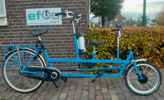 Ouder-Kind tandem van het merk Onderwaterfiets elektrisch maken met EBIKE EFOS ombouwset