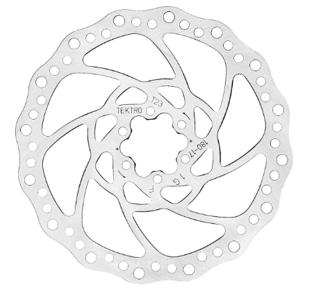 6 gaats remschijf diameter 180 voor op EE SPORT speed bike