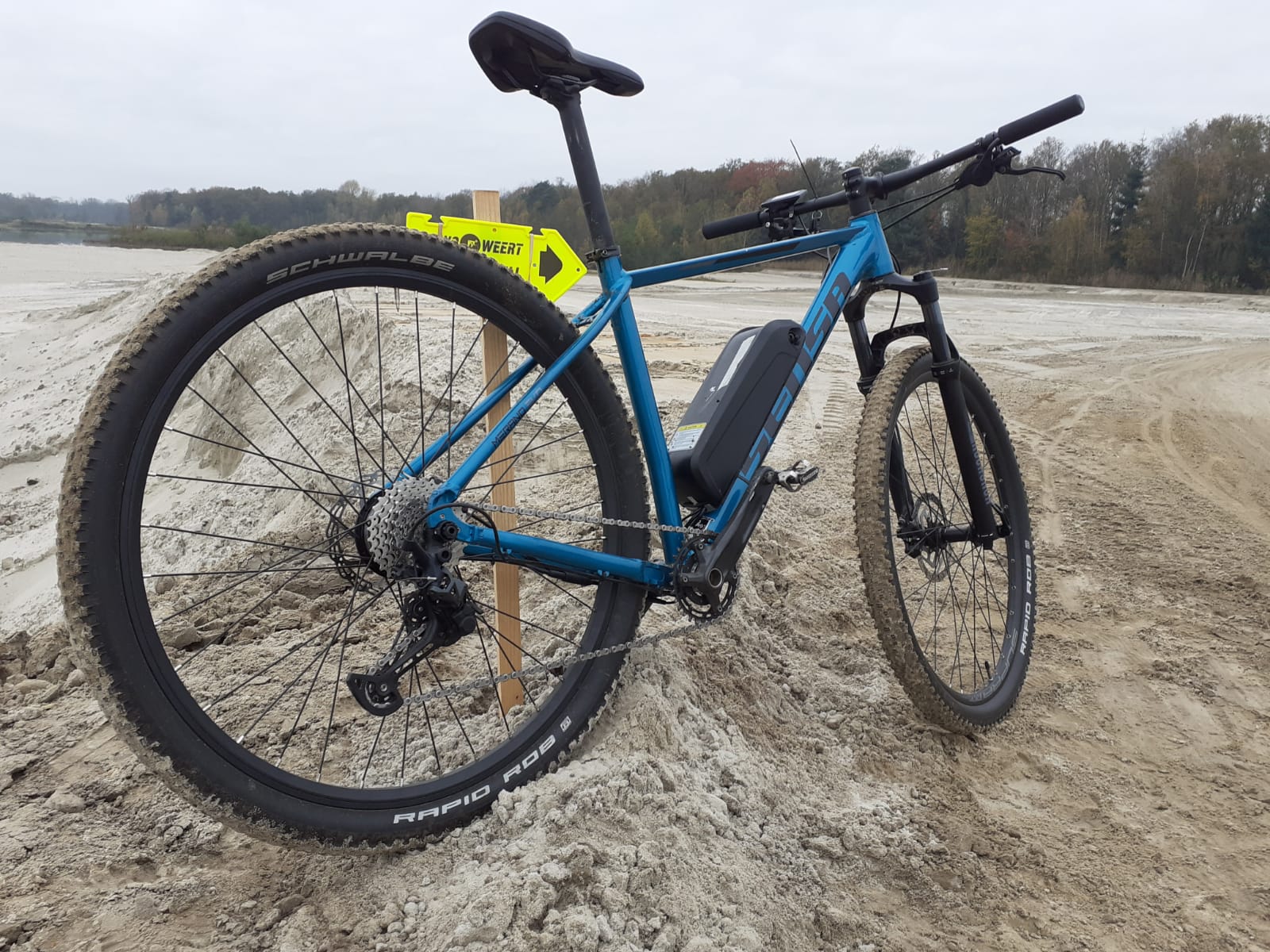 MTB elektrisch gemaakt met steekas motor- trough axle motor