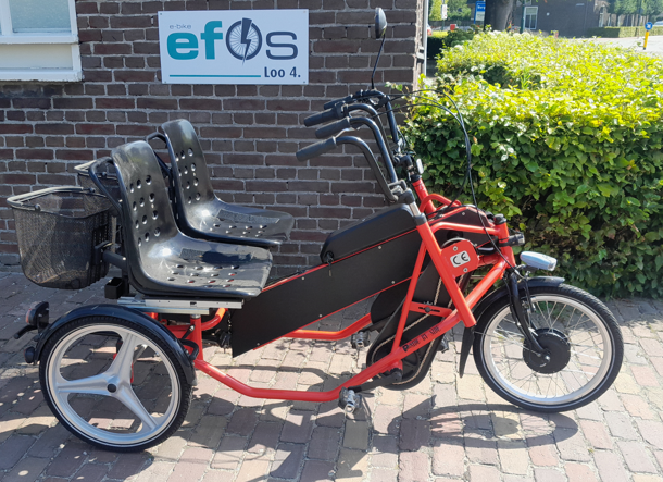 Side by Side  duofiets van het merk Van Raam een driewieler elektrisch voor 2 personen