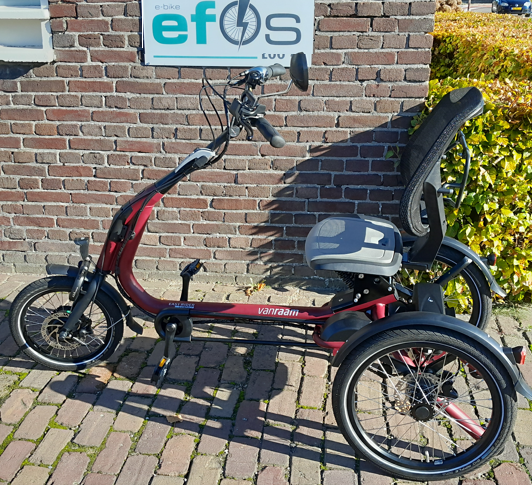 Van Raam driewieler Easy Rider compact elektrisch gemaakt met EBIKE EFOS ombouwset