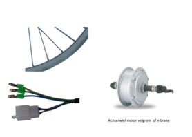 8FUN 250 watt  achterwiel motor 170-190rpm  of 255-300 rpm