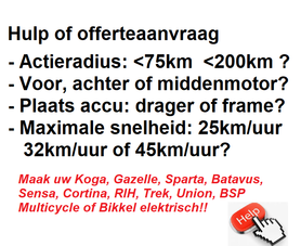 Welke ombouwset  past op mijn fiets? Zelf elektrisch maken van fiets!