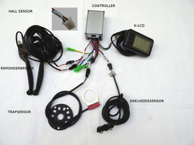 Controller set voor ebike 24v,  36v of 48v    LED of LCD displays  