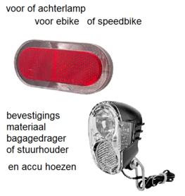 Veiligheid - Fiets verlichting  - bevestigingsmateriaal - controllerbos - zadeltas